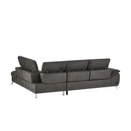 U N O Sports Primo Ecksofa Danae grau 282x78x223 (cm):