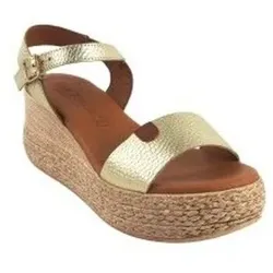 Eva Frutos  Schuhe 3792 goldene Damensandale  in Silbern, 37