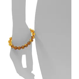 Ostsee-Schmuck Armband Kugel 11 mm braun 19 cm