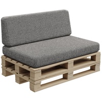 Gutekissen®, Palettenkissen, Palletenpolster, Gartenkissen, Palettenauflagen, Sofa, Kissen, Polster, Auflagen Indoor Outdoor PFBG (Set (120x80 + 120x35), Dunkelgrau)