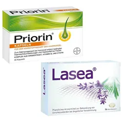 Lasea Weichkapseln und Priorin Kapseln