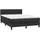vidaXL Boxspringbett mit Matratze Schwarz 140x200 cm Kunstleder
