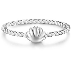 Glanzstücke München Ring Muschel Sterling Silber in 56 Damen 