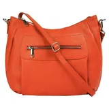 Samantha look Umhängetasche, echt Leder, Made in Italy, orange | Gr.: onesize,