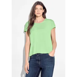 T-Shirt, mit Biesen-Dekoration, Gr. XS (36), matcha lime, , 18763542-XS