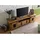 Massivmoebel24 Railway TV-Board 200x55x50 cm Natur Lackiert Holz
