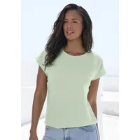 VIVANCE Kurzarmshirt Damen lime, creme Gr.40/42