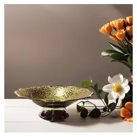 Marrakesch Orient & Mediterran Interior Orientalische Indische Messingschale Rayhan goldfarben/silberfarben