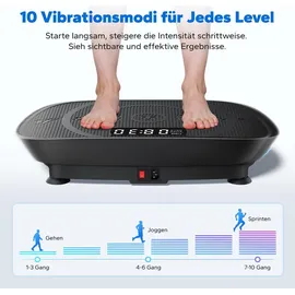 Merach Vibrationsplatte Schwarz