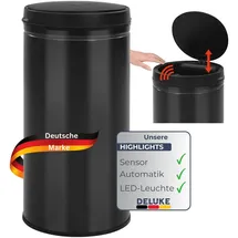 deluke Sensor Mülleimer 70 l Schwarz