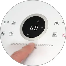 Concept OV2012 Luftentfeuchter mit Luftreiniger 210 Watt Touch-Steuerung Vierfaches Filtersystem Ionisierung Aktivkohlefilter Staubfilter Timer 4 Betriebsarten Steuerung über App 45 dB