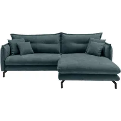 Ecksofa Lava Blau Velours