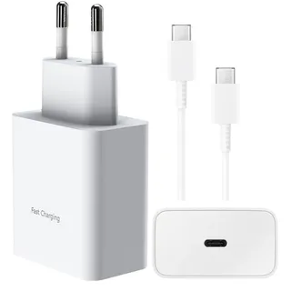 15W USB Typ C Ladegerät mit Datenkabel für Galaxy Tab A11 A11+ A9 A9+ USB C Ladekabel Netzteil Schnellladeadapter für Samsung Galaxy A56 A55 A54 A53 A36 A35 A34 A33 A27 A26 A25 A24 A17 A16 A15 A07
