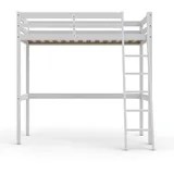 le quai des affaires Hochbett STUDIO 90 x 190 cm Kiefer massiv weiß