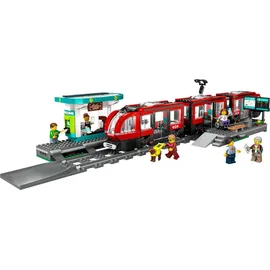 LEGO City Straßenbahn mit Haltestelle