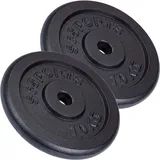 ScSPORTS® Hantelscheiben Set 30/31mm Gusseisen, Gewichtsscheiben, Gewichte Fitness