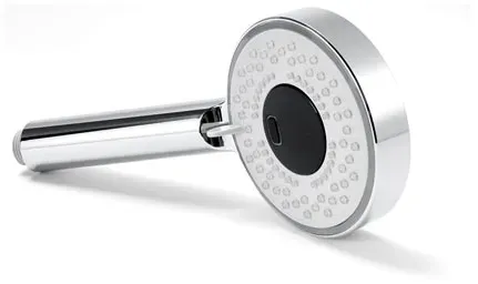 LED-Duschkopf mit Wasserverbrauchsanzeige - Silberfarben - silber