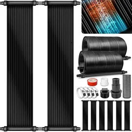 tillvex Pool Solarkollektor Set schwarz 120 cm x 300 cm