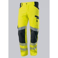 BP 2040-844-6656 Arbeitshose für Herren, 79.5% Polyester/16.5% Baumwolle/4% Elastolefin, Warngelb/Anthrazit, 3D Schnitt - ergonomische Passform, Größe 54s