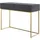 Selsey Schminktisch Makeup Tisch Frisiertisch Kosmetiktisch 110 cm Mit 2 Schubladen Veldio Schwarz Goldene Beine
