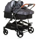 Chipolino Chipolino, Kinderwagen, Kombikinderwagen für Zwillinge, Babys unterschiedlichen Alters - Duo Smart Silver Grey