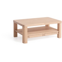 Couchtisch Tisch mit Schublade JIMI Eiche Massivholz 110x70 cm