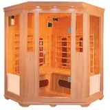 Infrarotkabine 150x150x60x120x60 cm aus Hemlock Holz
