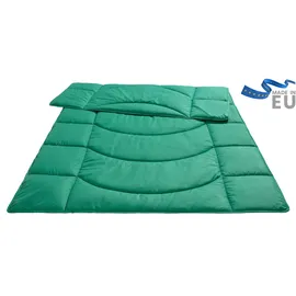 MY HOME Microfaserbettdecke MY HOME "Microlux, Bettdecke 135x200 cm, und Übergrößen bis 240x220cm", grün, B:155cm L:220cm, Bezug: 100% Polyester. Obermaterial: 100% Polyester.