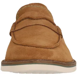 Slipper CLARKS "Atticus", Herren, Gr. 46, braun, Leder, casual, Schuhe, mit komfortabler Polsterung