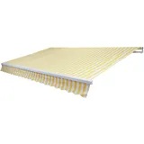 Alu-Markise T790, Gelenkarmmarkise Sonnenschutz 4x3m - Acryl Gelb/Weiß
