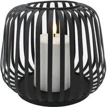 candela lights Laterne Metall 20x20x17 cm Solar inkl. LED Stumpenkerze schwarz