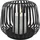 candela lights Laterne Metall 20x20x17 cm Solar inkl. LED Stumpenkerze schwarz