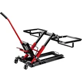 Wiltec Hydraulik-Heber 3 in 1, Motorradheber bis 300 kg, Quad Hebebühne Hubhöhe bis 53 cm, Mobile Hebebühne für ATV, Rasenmäher, Motorräder