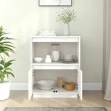 vidaXL Sideboard Weiß 60x34x75 cm Massivholz Kiefer