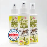 Inseko Insektenschutz-Spray 3x inseko Mücken- & Zeckenschutz Spray I DEET frei, Insektenschutz für Haut und Kleidung