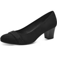 Jana Damen Pumps mit Glitzerdetails Vegan, Schwarz 37 EU