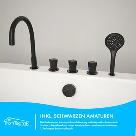 Tronitechnik Saria freistehende Badewanne 75 x 170 cm (L x B x H) 195 l