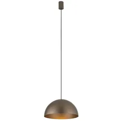 Licht-Erlebnisse Pendelleuchte HEMISPHERE Braun matt Metall 1x GX53 bis 12 W | LE93318