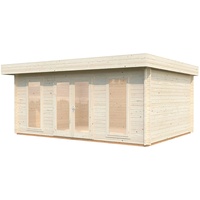 Palmako Bret Holz-Gartenhaus/Gerätehaus Transparent Flachdach 574 cm x 390 cm