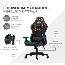 ML-Design Gaming Stuhl Kunstleder Camouflage