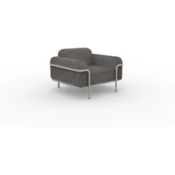 Hug bequemer Outdoorsessel - Lounge-Möbel Grau, Schlamm