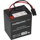 Multipower Blei Akku Gel AGM Technik 12V 5,4Ah mit Stecker für Rasenmäher z.B. Sabo 43-Vario E Toro Briggs Stratton