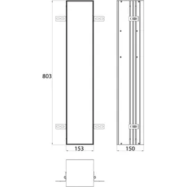 EMCO Asis Module Plus WC-Modul-Unterputz 80,3 x 15,4 cm Grau Holz/Metall