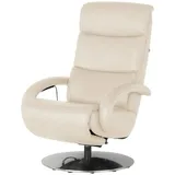 Hukla Relaxsessel Florian Leder 73 x 109 x 91 cm Creme elektrisch