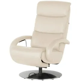 Hukla Relaxsessel Florian Leder 73 x 109 x 91 cm Creme elektrisch
