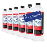 FAST X Isopropanol – 6x500ml – Hochwirksamer Reiniger/Cleaner/Reinigungsmittel, Entfetter - Ethylalkohol, Isopropylalkohol, IPA