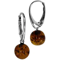 Paar Ohrhänger OSTSEE-SCHMUCK "Ostsee-Schmuck Ohrhänger Klassisch 9 mm Ohrhänger Klassisch 9 mm", weiß, Ohrringe, Damen, 28 x 9mm, Silber 925 (Sterlingsilber)