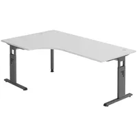 Bümö Schreibtisch Grau, Graphit, Nachbildung, Rechteckig, 200x74x120 cm, FSC