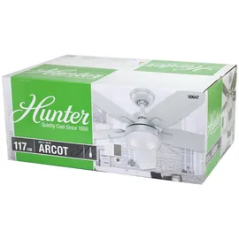 Hunter Arcot 117 cm Deckenventilator Weiß