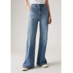 Levi's für Damen. A8717-0001 Jeans Ribcage Bell blau (24/32), Lässig, Baumwolle, Denim